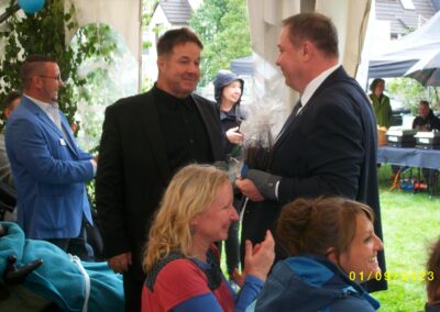 Gratulation durch Bürgermeister von Saalfeld Dr. Steffen Kania